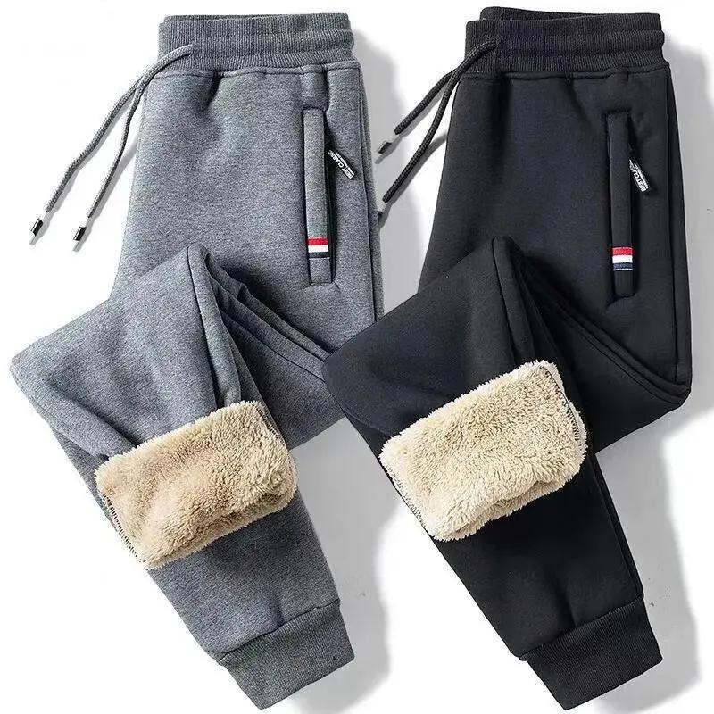 Autumn Winter Plush Thickened Sports Pants for Men Warm Casual Joggers Pants Loose Leggings for Men Sweatpants